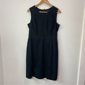 Banana Republic Dress Womens 10 Black Sleeveless  Sheath Stretch Knee Length